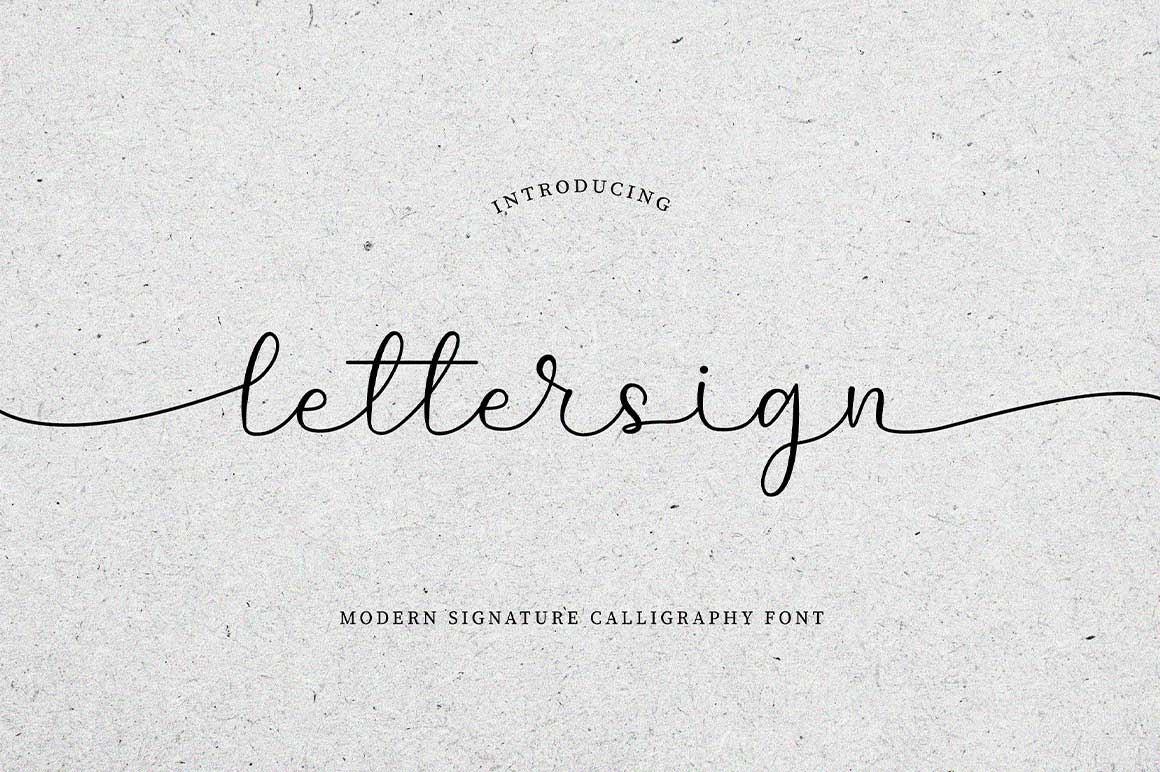 Lettersign Script Font – JunCreative
